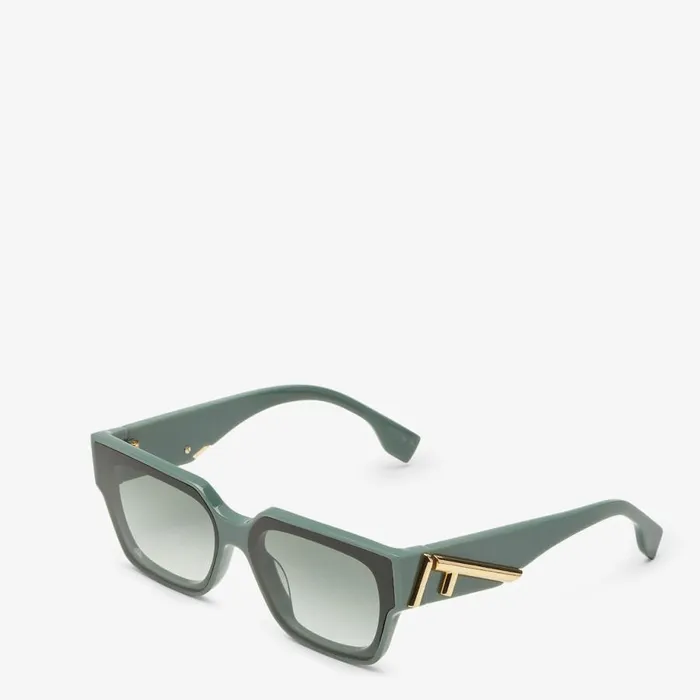 Woman Dark Green Acetate Sunglasses Fendi Sunglasses