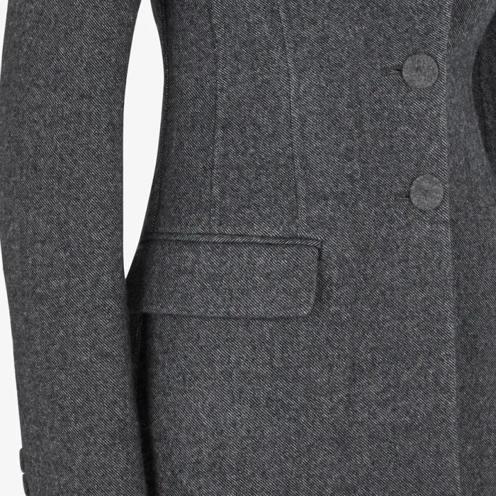 Woman Dark Grey Wool Jacket Grey Fendi Jackets
