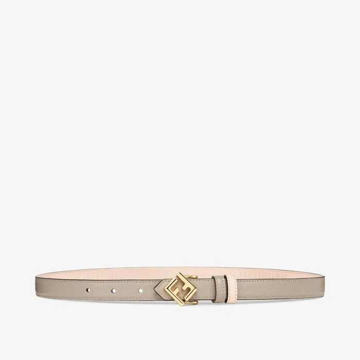 Woman Dove Grey Leather Reversible Belt Grey Fendi Belts