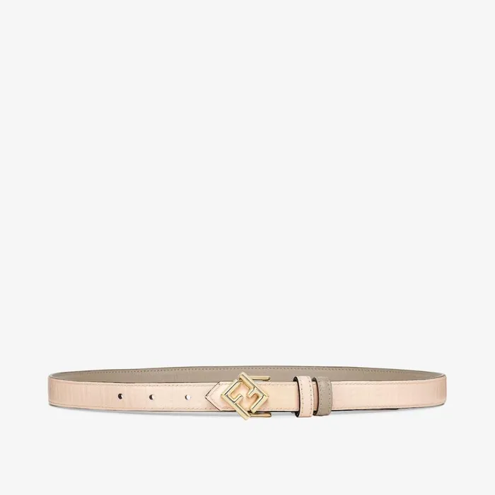 Woman Dove Grey Leather Reversible Belt Grey Fendi Belts