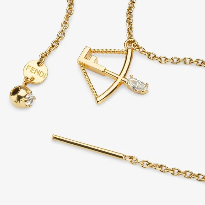 Woman GoldColour Sagittarius Set Gold Fendi Necklaces