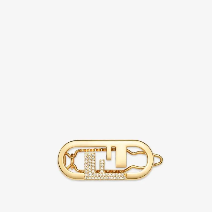 Woman GoldColoured Hair Clip Gold Fendi Hair Accessories