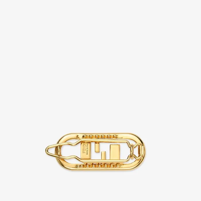 Woman GoldColoured Hair Clip Gold Fendi Hair Accessories