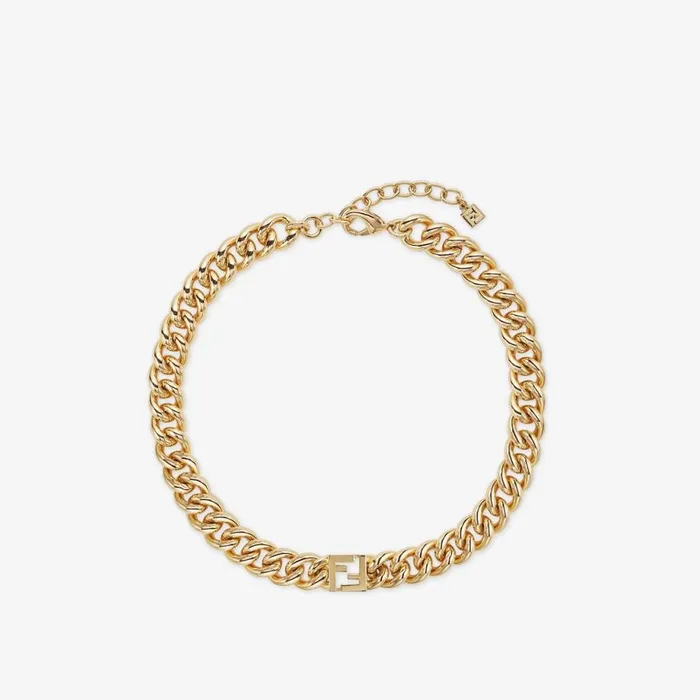 Woman GoldColoured Necklace Gold Fendi Necklaces