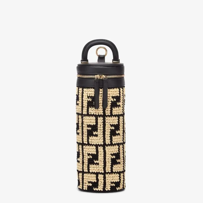WomanHome Dcor and Lifestyle Beige Raffia Flask Holder Beige Fendi Tech And Lifestyle Accessories WomanHome Dcor and Lifestyle Beige Raffia Flask Holder Beige Fendi Tech And Lifestyle Accessories