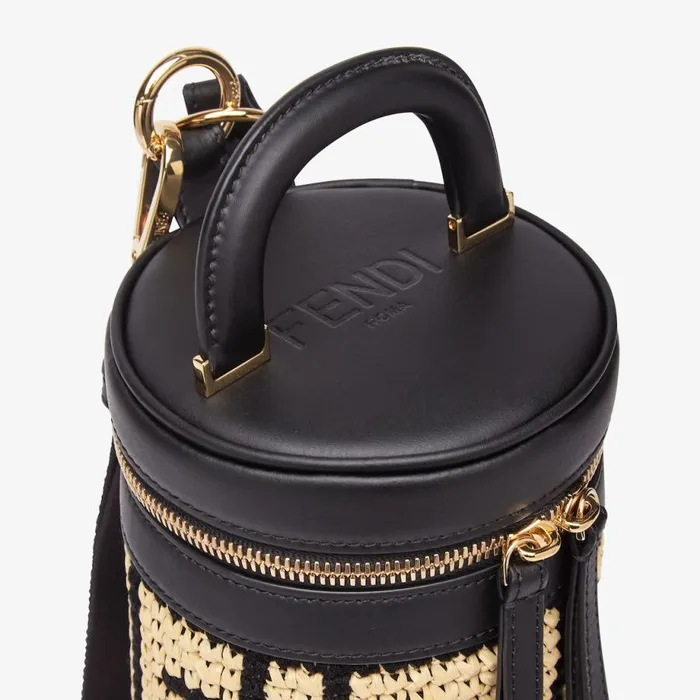 WomanHome Dcor and Lifestyle Beige Raffia Flask Holder Beige Fendi Tech And Lifestyle Accessories