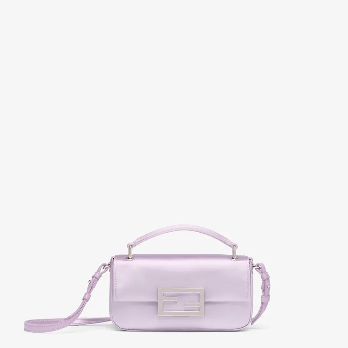 Woman Lilac Silk Pouch Purple Fendi Mini Bags