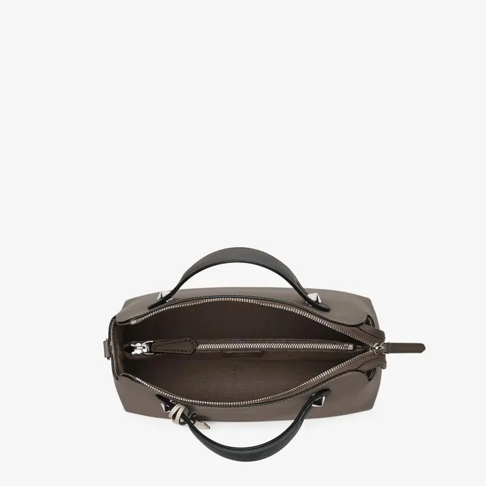 Woman Multicolour Leather Boston Bag Brown Fendi Boston Bags