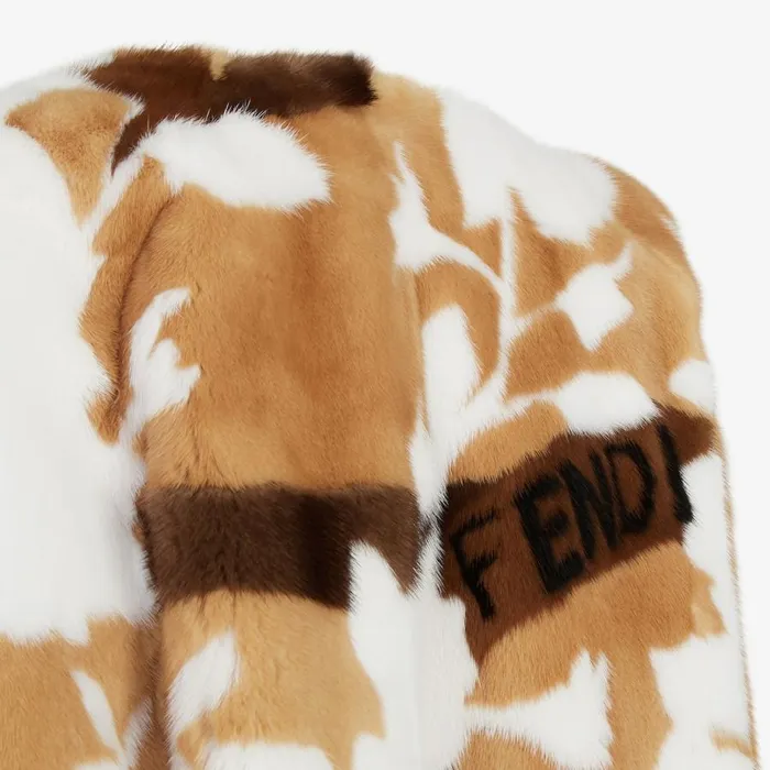 Woman Multicolour Mink Coat Multicolour Fendi Coats and Outerwear