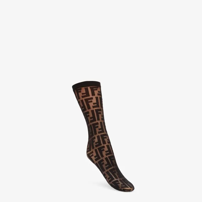 Woman Multicolour Nylon Socks Fendi Tights and Socks