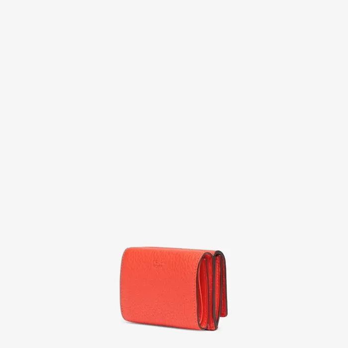 Woman Red Leather Wallet Red Fendi Wallets