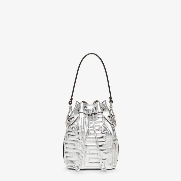 Woman Silver Quilted Leather Fendi By Marc Jacobs MiniBag Silver Fendi Mini Bags