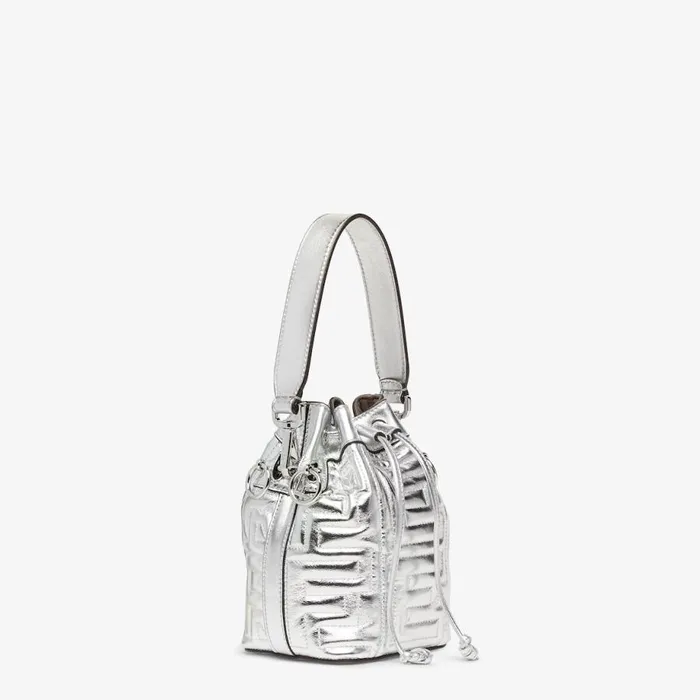 Woman Silver Quilted Leather Fendi By Marc Jacobs MiniBag Silver Fendi Mini Bags