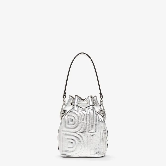 Woman Silver Quilted Leather Fendi By Marc Jacobs MiniBag Silver Fendi Mini Bags