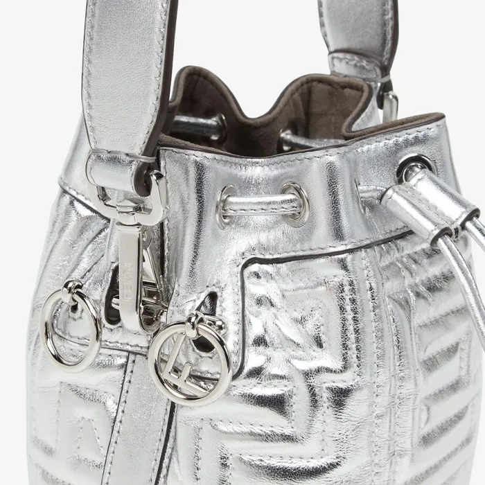 Woman Silver Quilted Leather Fendi By Marc Jacobs MiniBag Silver Fendi Mini Bags