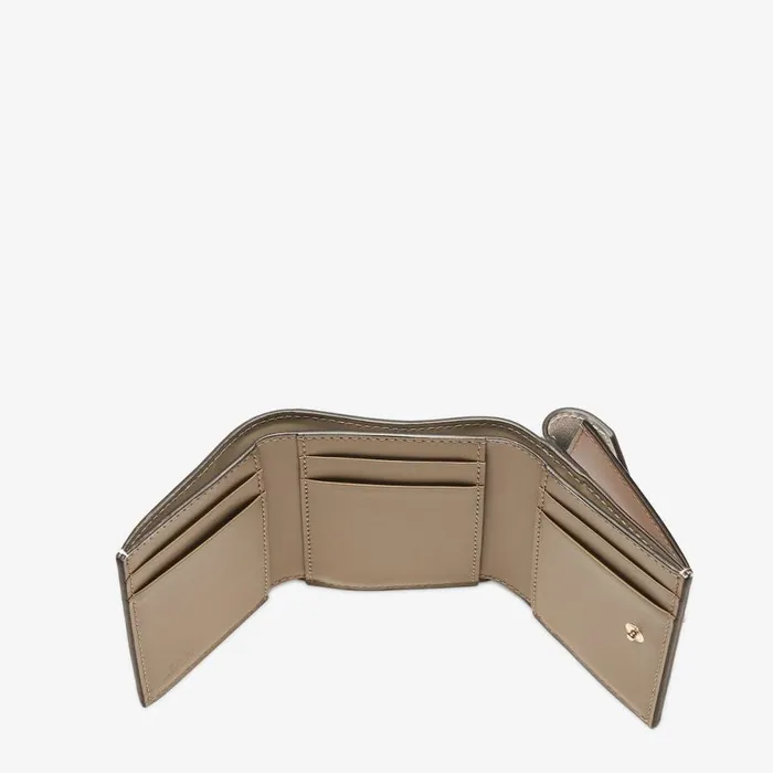 Woman TwoTone Grey And Dove Grey Leather Wallet White Fendi Wallets