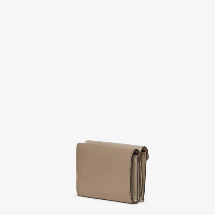 Woman TwoTone Grey And Dove Grey Leather Wallet White Fendi Wallets