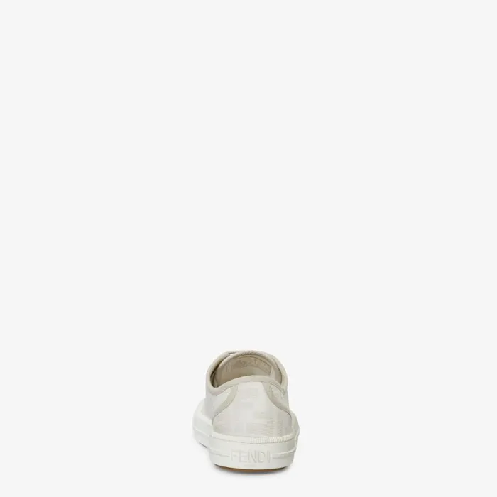 Woman White Ff Fabric LowTops White Fendi Sneakers
