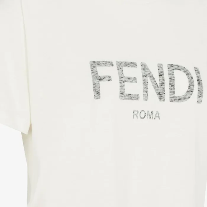 Woman White Jersey TShirt White Fendi Tshirts and Sweatshirts