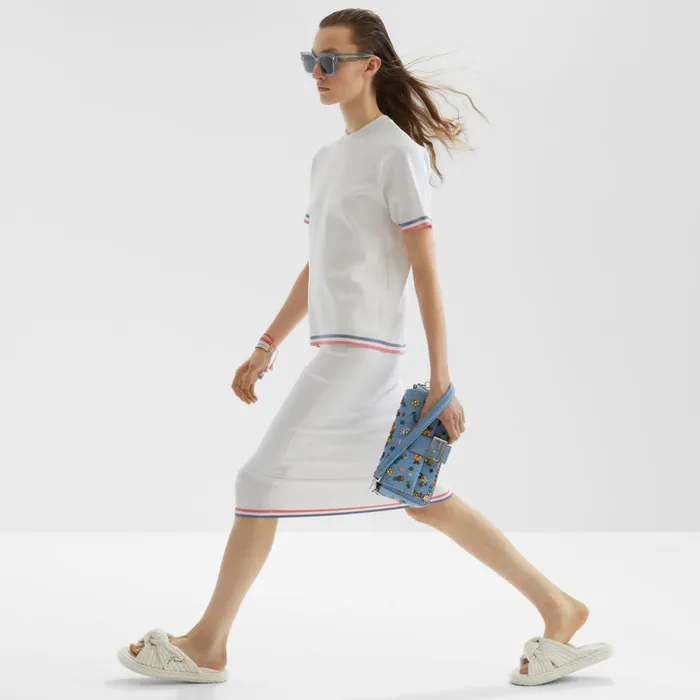 Woman White Viscose Skirt White Fendi Knitwear