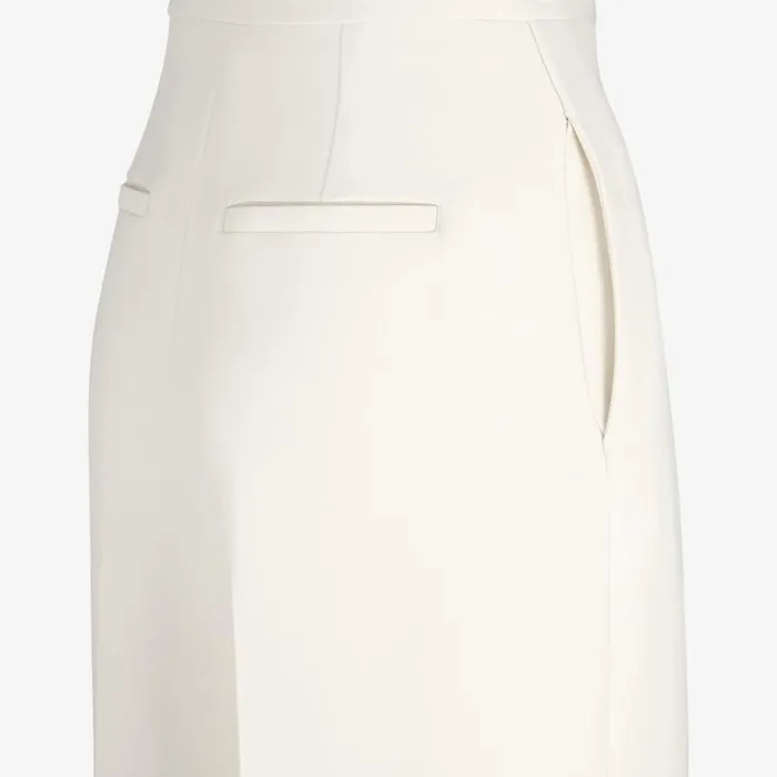 Woman White Wool And Silk Trousers White Fendi Pants and Shorts