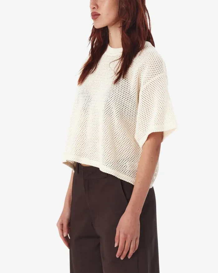 Women ALEX MESH TOP Unbleached OBEY Clothing TOPS