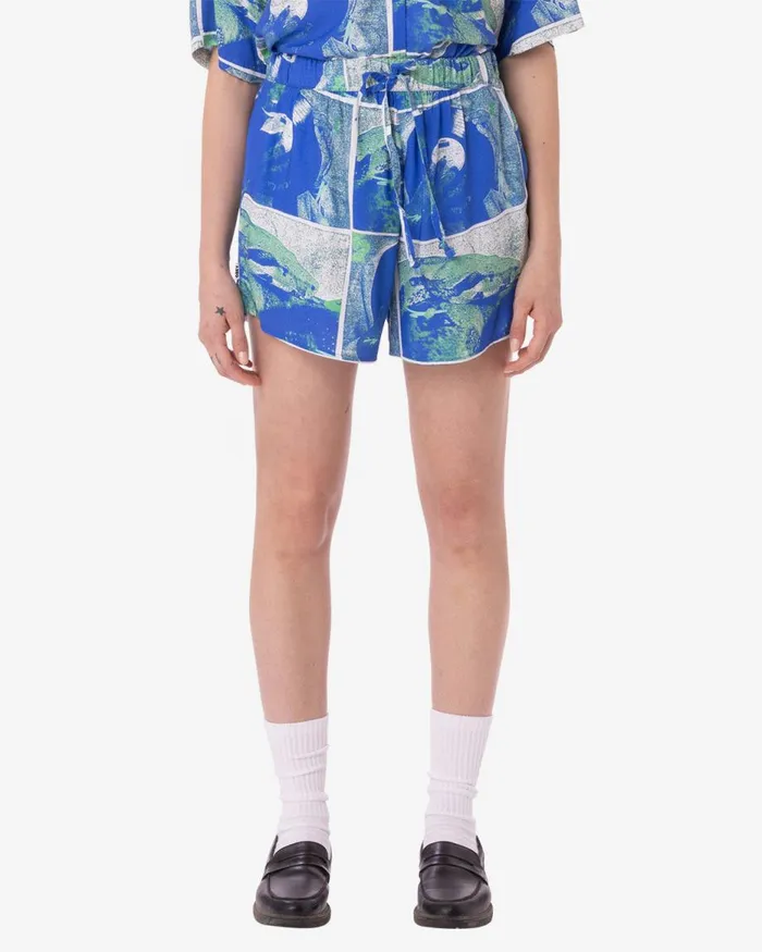 Women ATOLL SHORT Blue Multi OBEY Clothing BOTTOMS