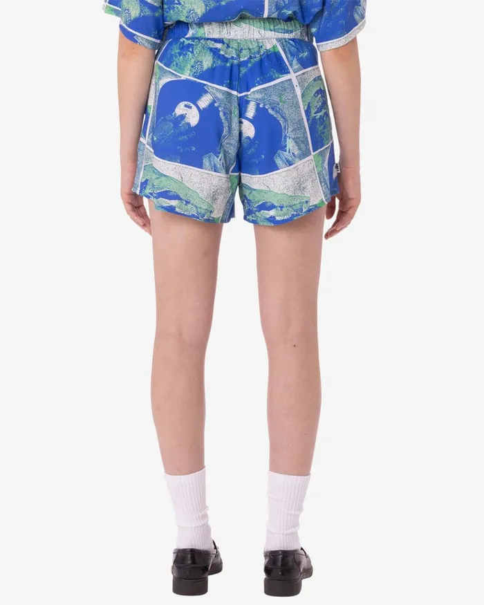 Women ATOLL SHORT Blue Multi OBEY Clothing BOTTOMS