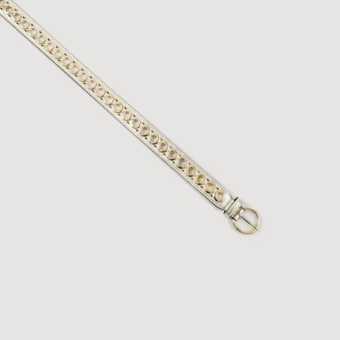 Women Belts SANDRO Belt With Eyelets Gold Women Belts SANDRO Belt With Eyelets Gold