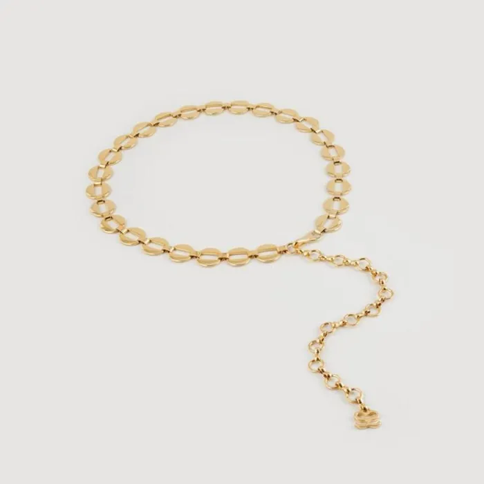Women Belts SANDRO Embellished Chain Belt Gold