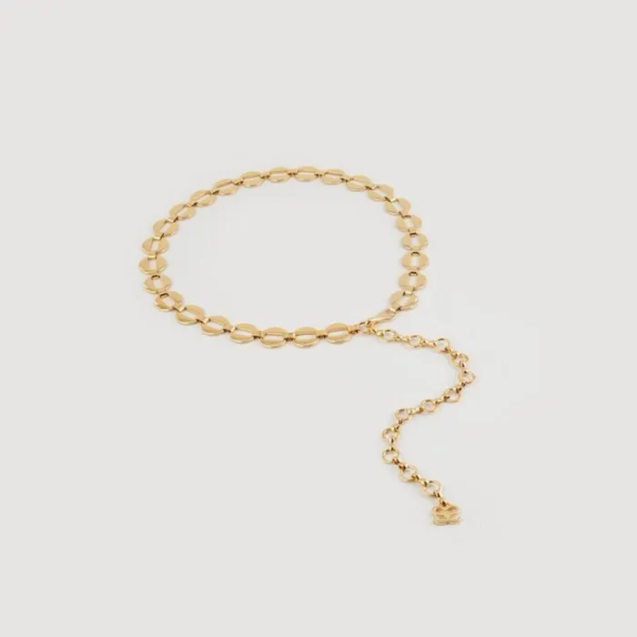 Women Belts SANDRO Embellished Chain Belt Gold
