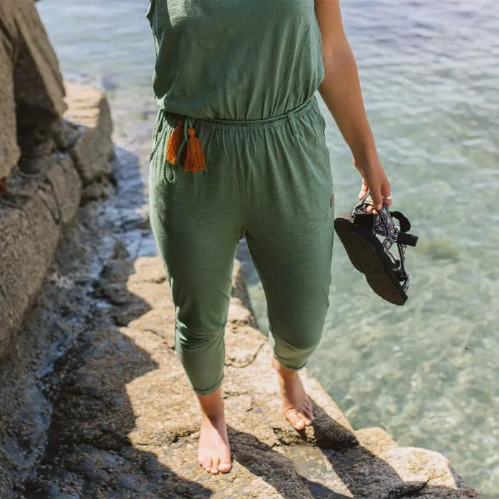 Women Bottoms Passenger Eva Recycled Cotton Jumpsuit Dark Ivy Dark Ivy
