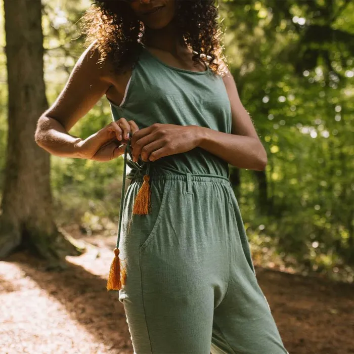 Women Bottoms Passenger Eva Recycled Cotton Jumpsuit Dark Ivy Dark Ivy