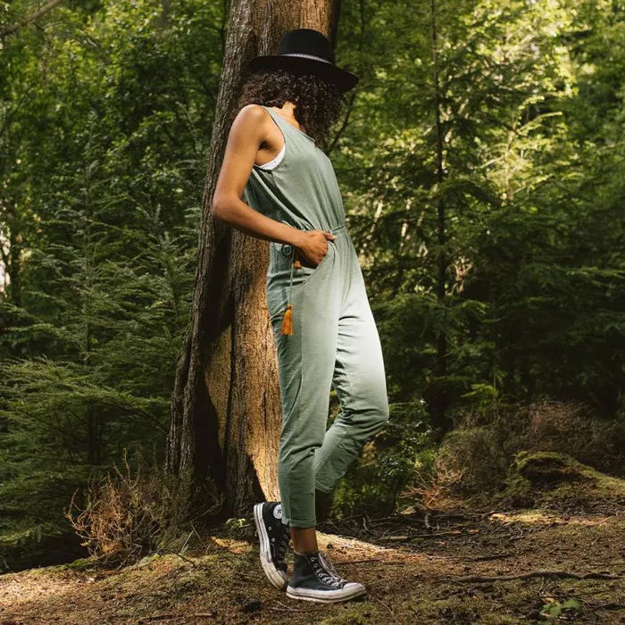 Women Bottoms Passenger Eva Recycled Cotton Jumpsuit Dark Ivy Dark Ivy