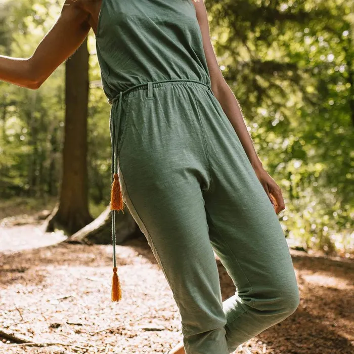 Women Bottoms Passenger Eva Recycled Cotton Jumpsuit Dark Ivy Dark Ivy
