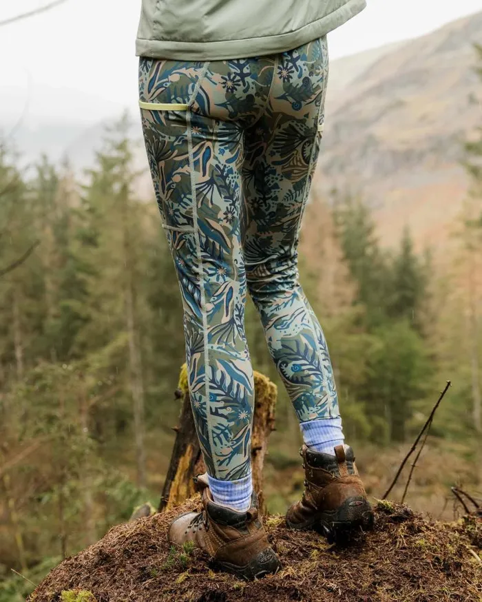 Women Bottoms Passenger Mantra Recycled Leggings Abstract Seaweed Pistachio Abstract Seaweed Pistachio