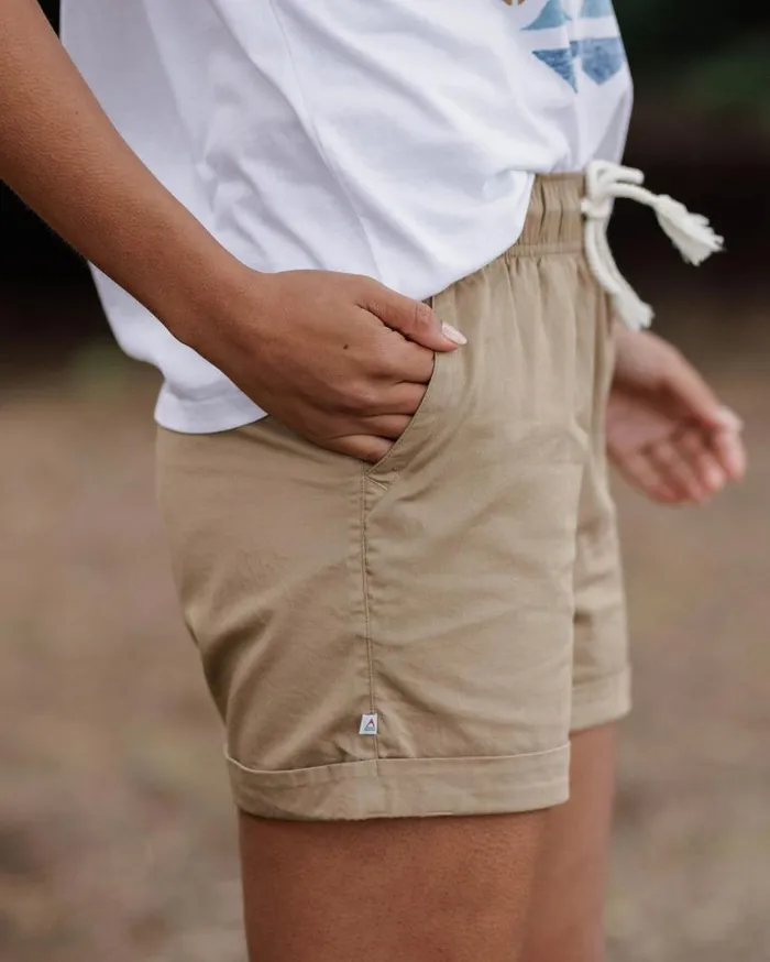 Women Bottoms Passenger Santosa Twill Short Biscuit Biscuit