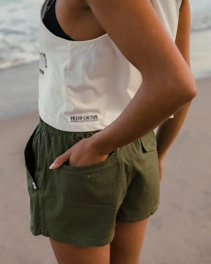 Women Bottoms Passenger Wonderland Organic Cotton Skort Khaki Khaki