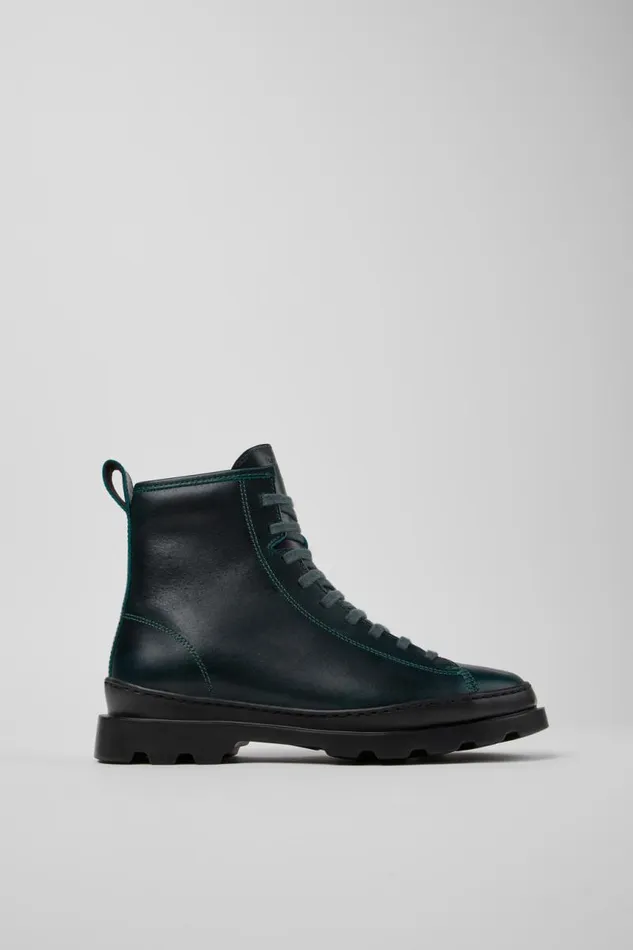 Women Camper Ankle Boots Brutus Green Leather Boots Women Camper Ankle Boots Brutus Green Leather Boots