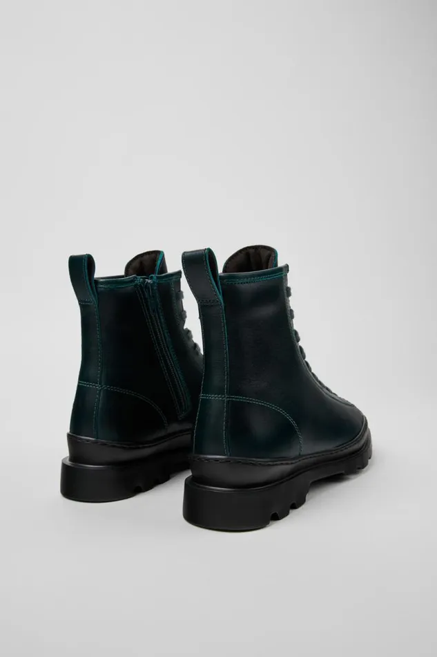 Women Camper Ankle Boots Brutus Green Leather Boots Women Camper Ankle Boots Brutus Green Leather Boots