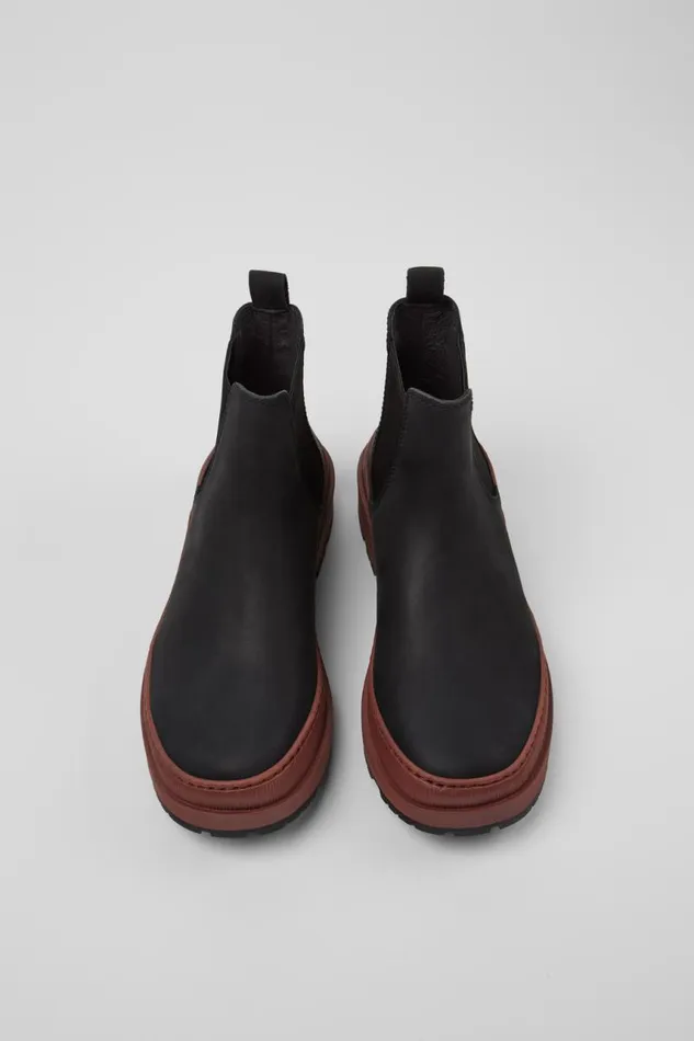 Women Camper Ankle Boots Brutus Trek MICHELIN Black Nubuck Ankle Boots
