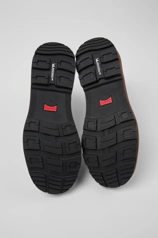 Women Camper Ankle Boots Brutus Trek MICHELIN Black Nubuck Ankle Boots