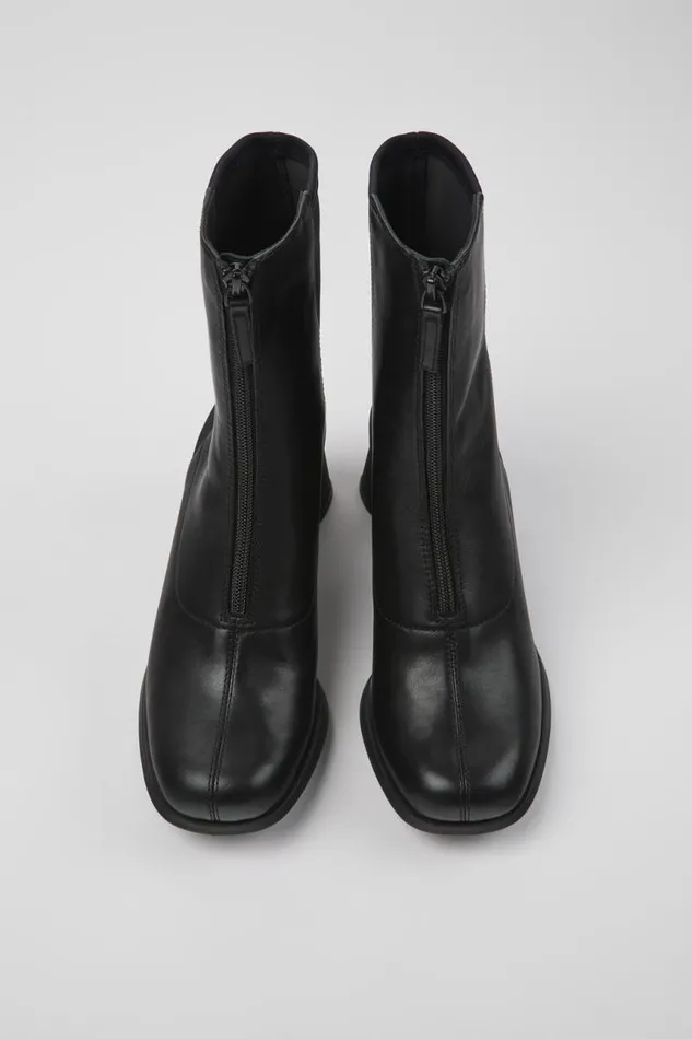 Women Camper Ankle Boots Kiara Black Leather And Recycled PET Boots Women Camper Ankle Boots Kiara Black Leather And Recycled PET Boots