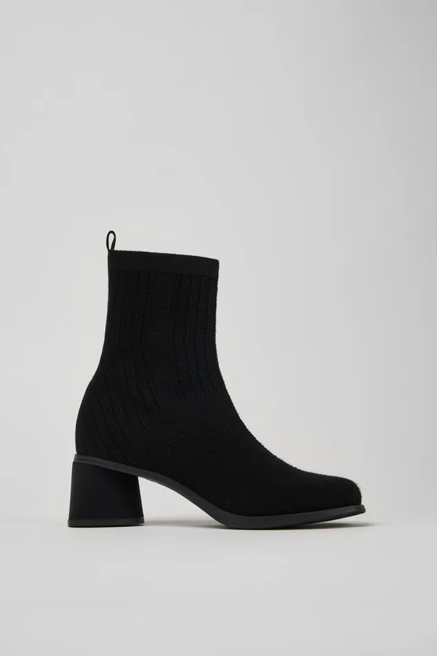Women Camper Ankle Boots Kiara TENCEL Black Textile Boots Women Camper Ankle Boots Kiara TENCEL Black Textile Boots