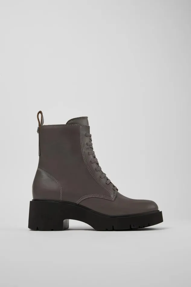 Women Camper Ankle Boots Milah Gray Laceup Boots Women Camper Ankle Boots Milah Gray Laceup Boots