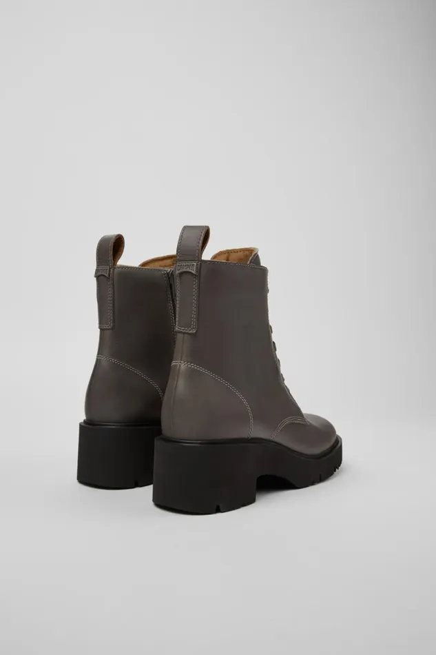 Women Camper Ankle Boots Milah Gray Laceup Boots Women Camper Ankle Boots Milah Gray Laceup Boots