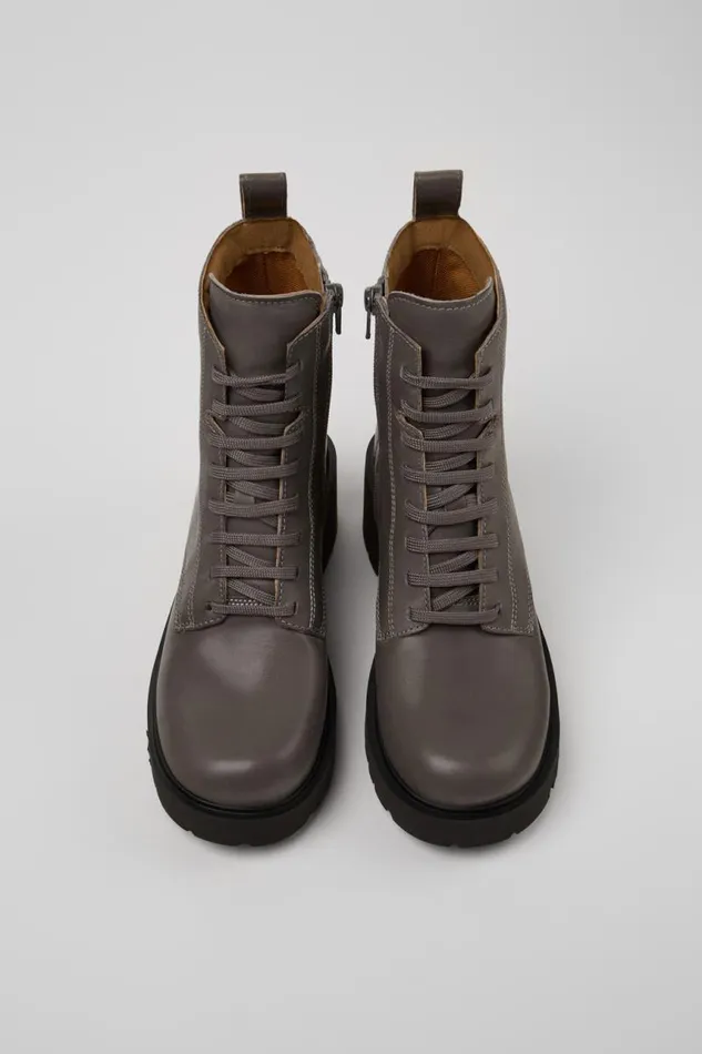 Women Camper Ankle Boots Milah Gray Laceup Boots Women Camper Ankle Boots Milah Gray Laceup Boots