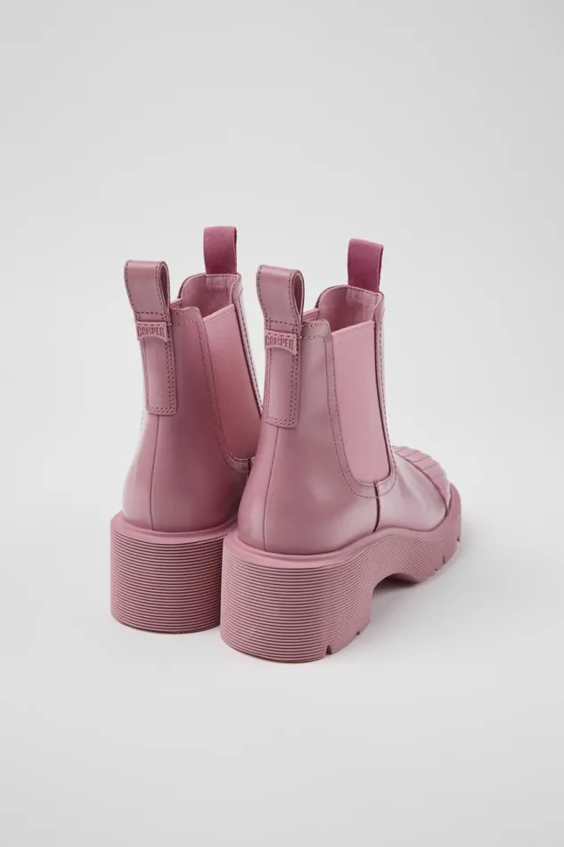 Women Camper Ankle Boots Milah Pink Leather Chelsea Boots Women Camper Ankle Boots Milah Pink Leather Chelsea Boots