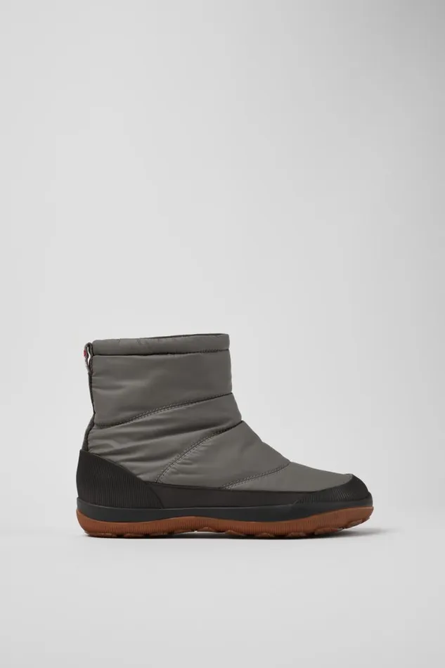 Women Camper Ankle Boots Peu Pista GORETEX Gray Textile And Leather Boots Women Camper Ankle Boots Peu Pista GORETEX Gray Textile And Leather Boots