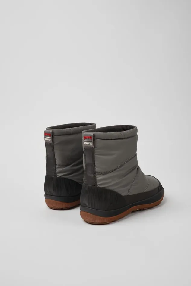 Women Camper Ankle Boots Peu Pista GORETEX Gray Textile And Leather Boots Women Camper Ankle Boots Peu Pista GORETEX Gray Textile And Leather Boots
